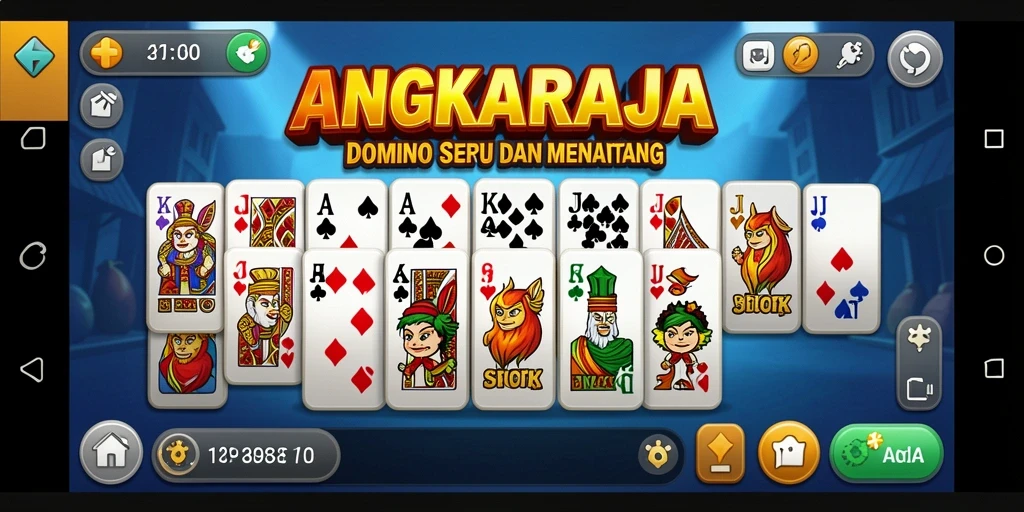 Tampilan menarik gameplay domino di ANGKARAJA.