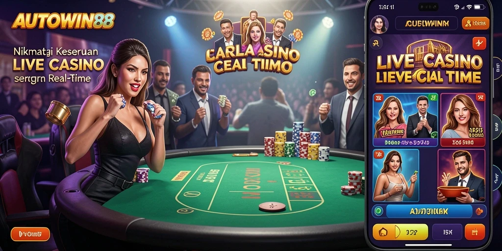 Tangkapan layar gameplay AUTOWIN88 di Live Casino yang menarik.