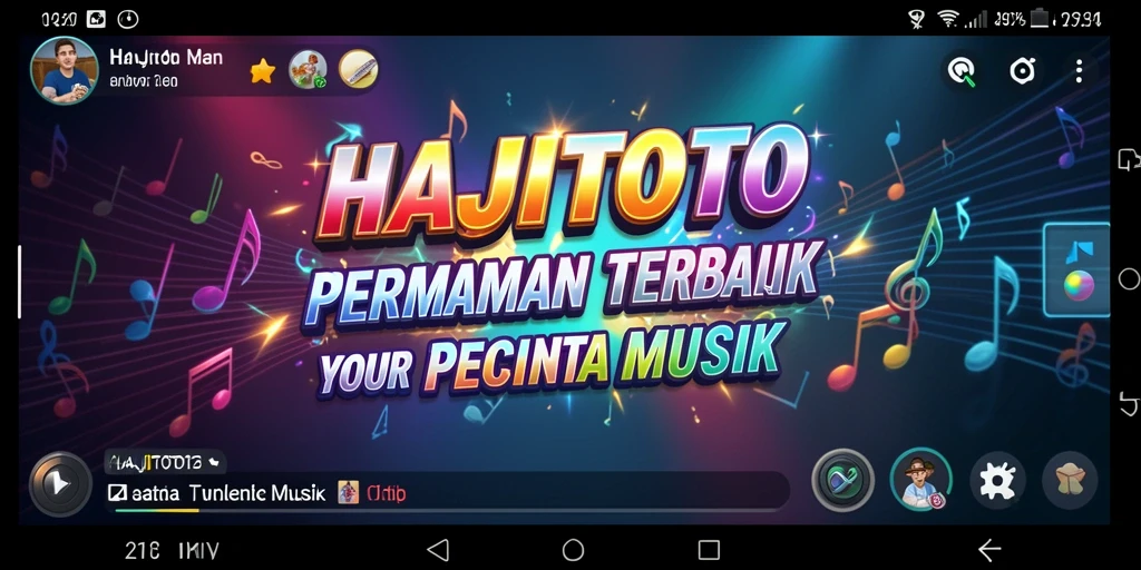 Tampilan gameplay menarik di HAJITOTO dengan berbagai lagu.