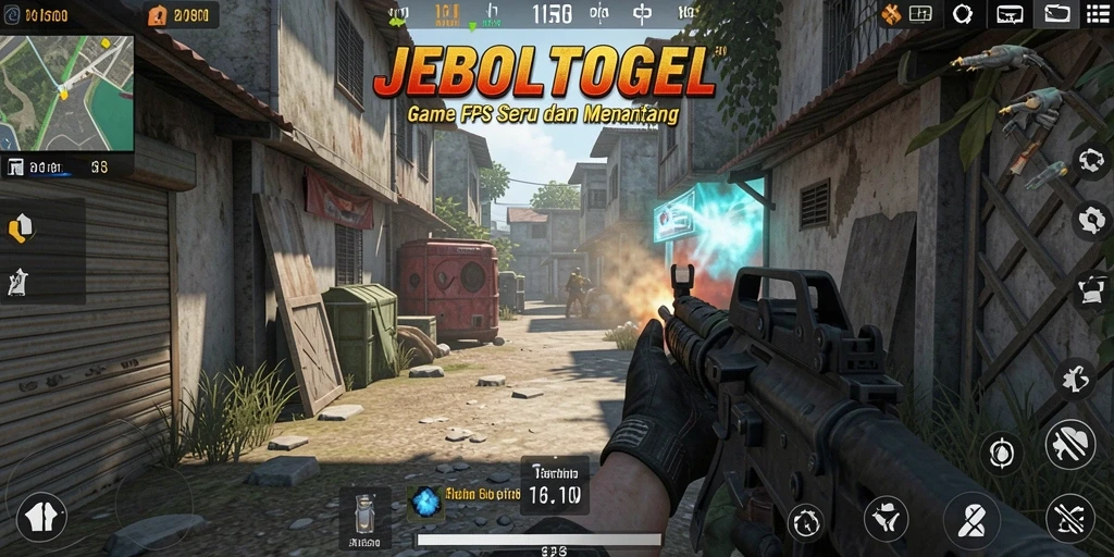 Tampilan gameplay seru JEBOLTOGEL dengan pertarungan FPS.