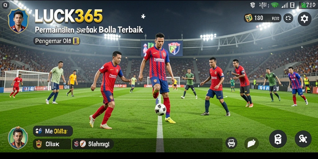 Tampilan gameplay LUCK365 yang menegangkan saat pertandingan sepak bola.