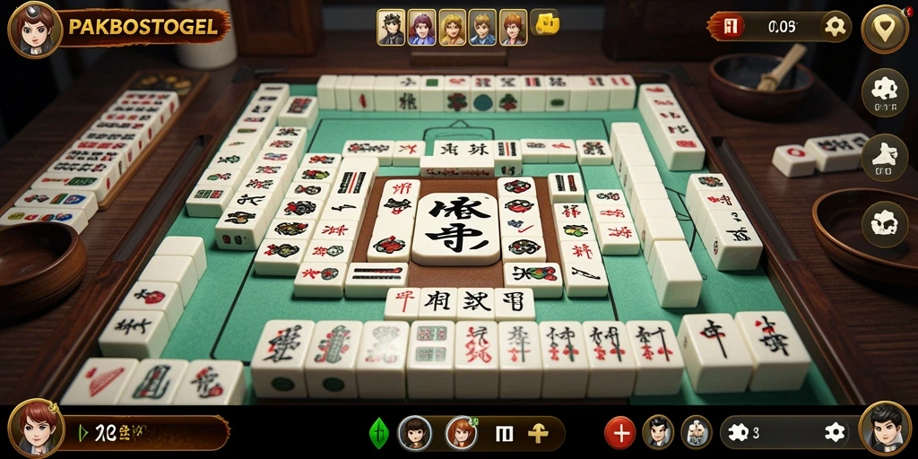 Tampilan gameplay Mahjong yang menarik di PAKBOSTOGEL.