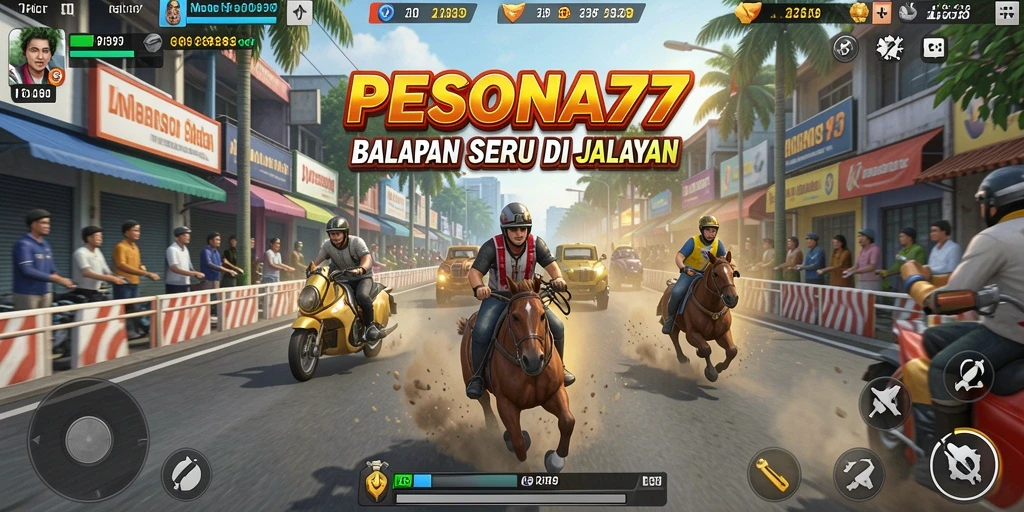 Tangkapan layar PESONA77 menampilkan mobil balap yang melaju dengan kecepatan tinggi di trek menantang.