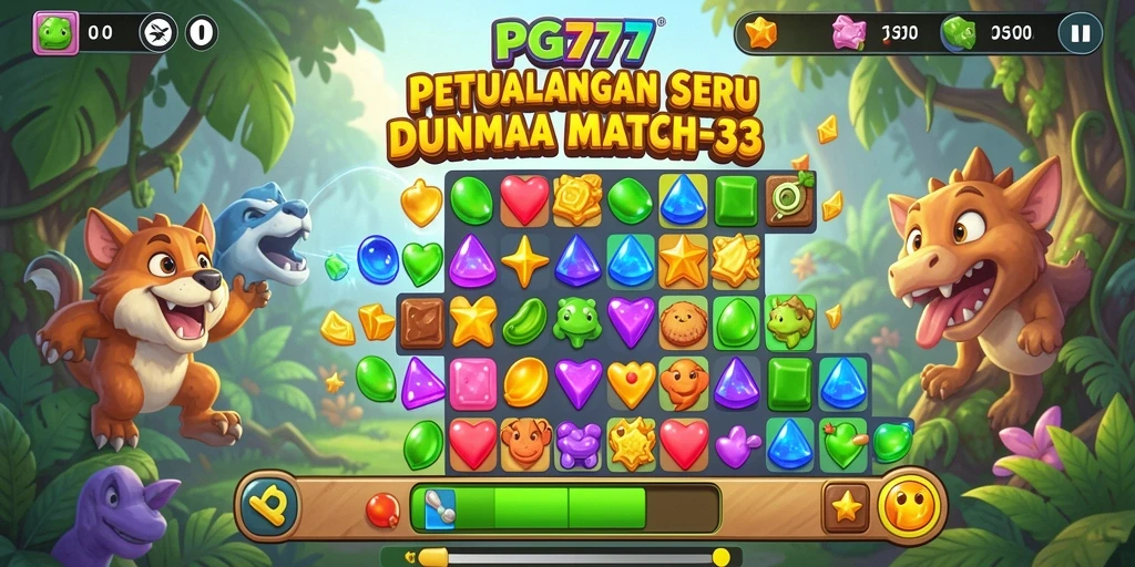 Gameplay PG777 menampilkan pencocokan tiga bola berwarna yang seru.