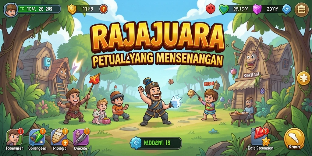 Screenshot game RAJAJUARA yang menunjukkan gameplay Idle yang menarik.