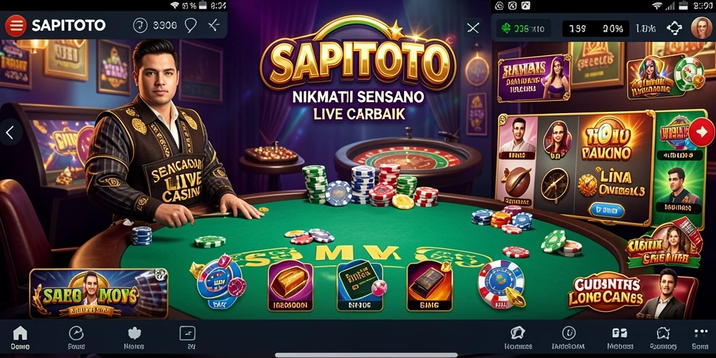 Tampilan gameplay Live Casino yang mengasyikkan dari SAPITOTO.